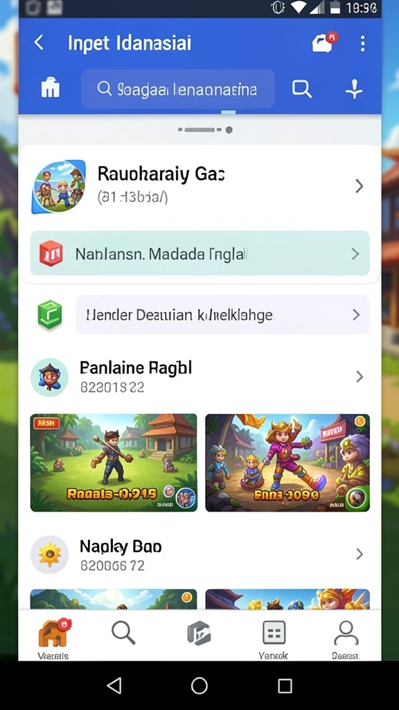 Tampilan awal aplikasi yang menarik dan user-friendly.