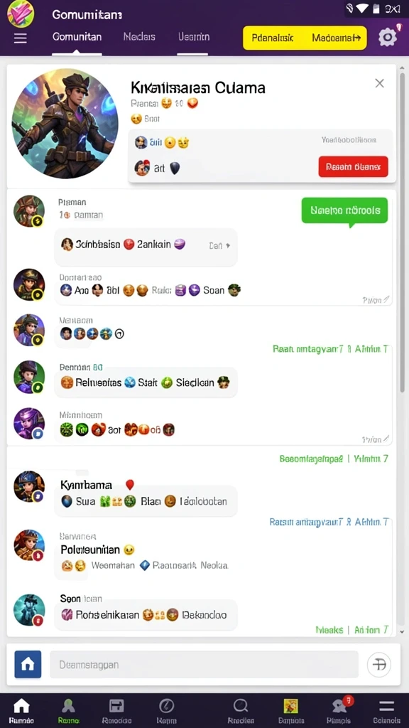 Beragam jenis permainan yang menggugah selera.