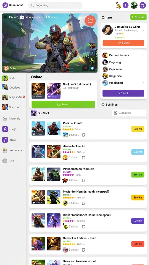 Tampilan menu utama yang menarik dan intuitif.