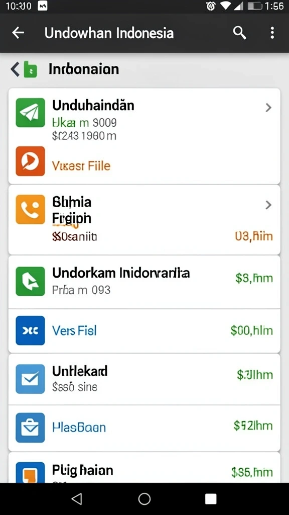 Screenshot memperlihatkan variasi permainan yang tersedia.