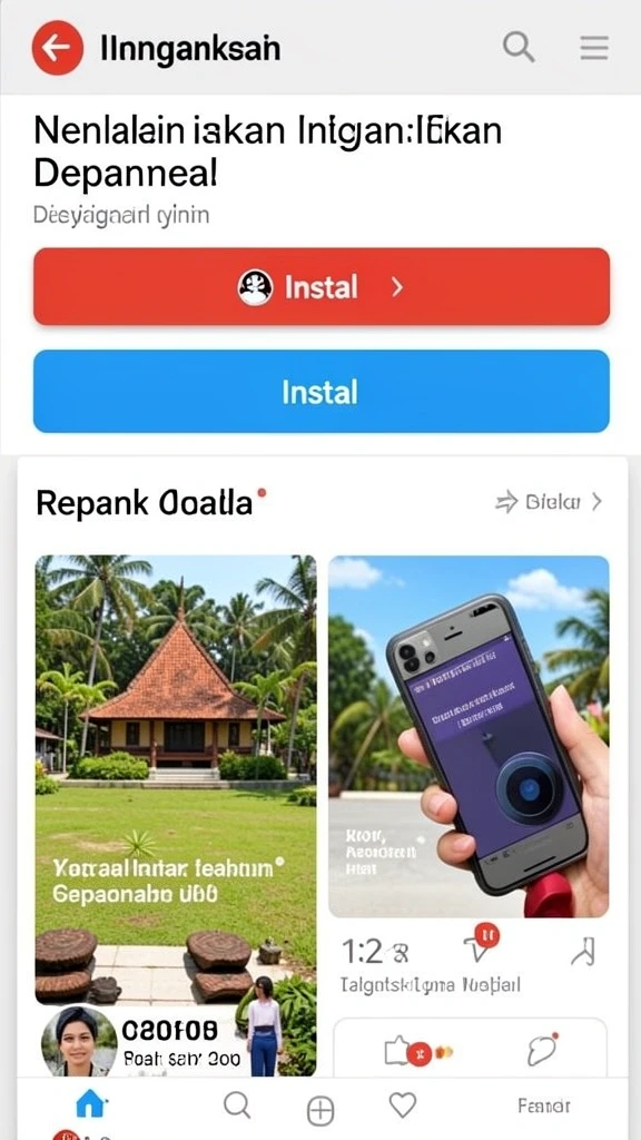 Menu permainan yang beragam dan mudah diakses.