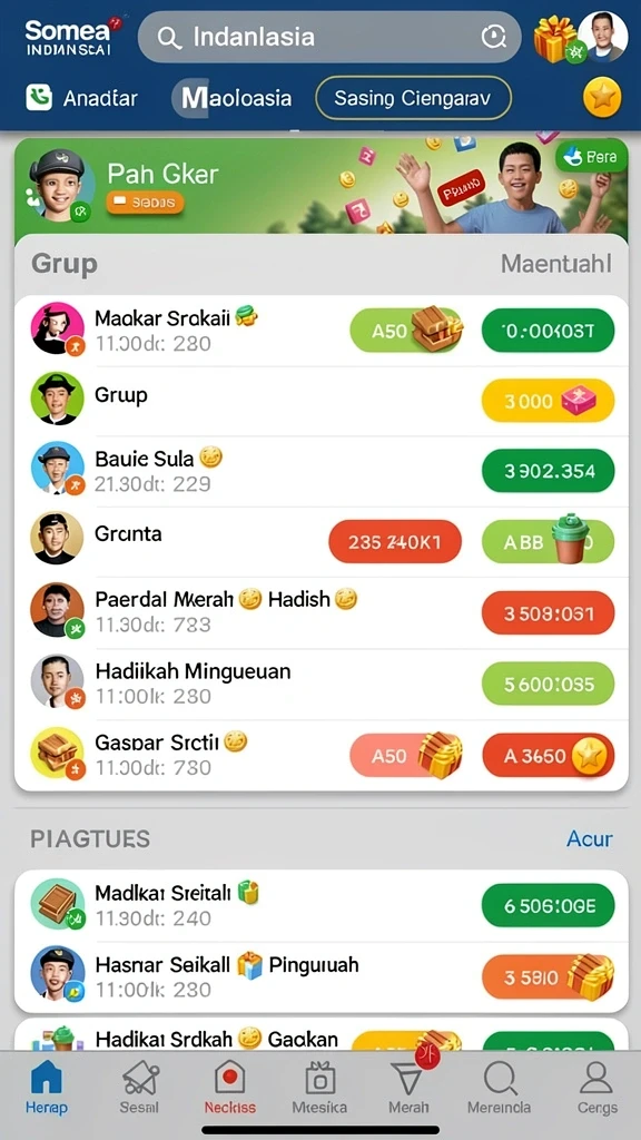Aktivitas turnamen yang kompetitif dan menyenangkan.