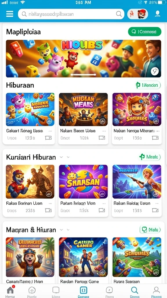 Tampilan utama LNOVA777 yang menarik dan user-friendly.