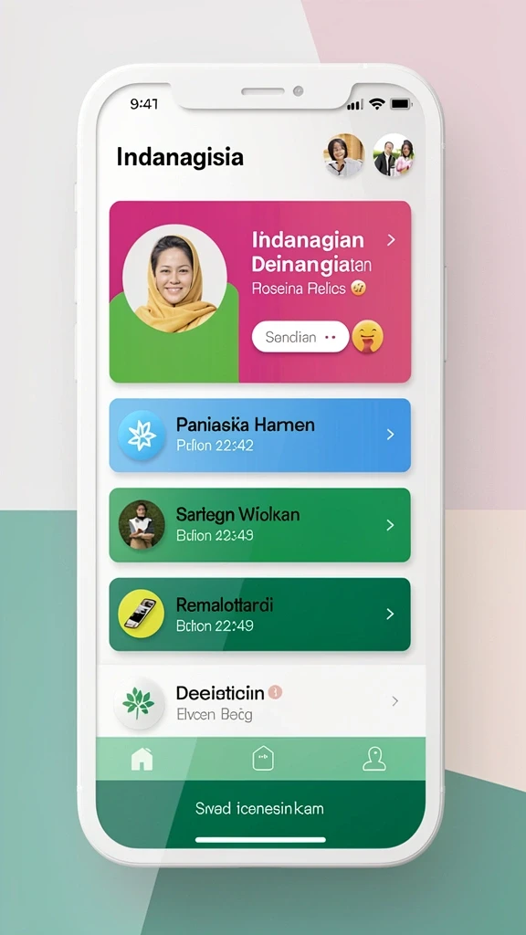 Tampilan antarmuka aplikasi yang modern dan user-friendly.