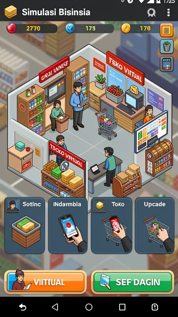 Screenshot menampilkan berbagai karakter yang tersedia.