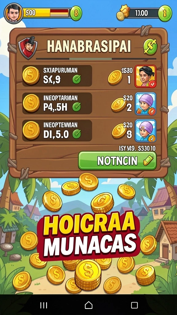 Screenshot menunjukkan karakter dengan desain yang unik dan warna yang cerah.