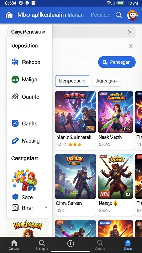 Berbagai pilihan permainan yang membuat tidak mudah bosan.